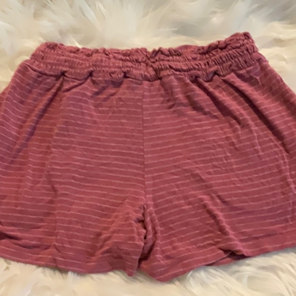 Women's Pink Striped Shorts - Picture 4 of 4